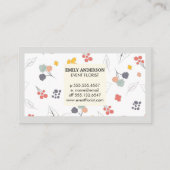 例示花のフローラ要素 名刺 (裏面)