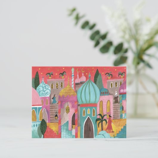 例証オリエンタル都市の宗教的クリスマスホール シーズンポストカード (スタンド正面)