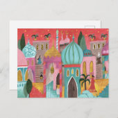 例証オリエンタル都市の宗教的クリスマスホール シーズンポストカード (正面/裏面)