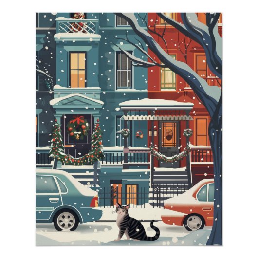 例証ニューヨーク市街レトロ ポスター (正面)