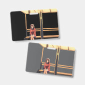 🔧例：水平バッジタイトルhtmlコピー編集 バッジ (正面＆裏面)