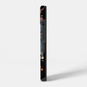 侍と巨大な蛇の戦い iPhoneケース (左側面)