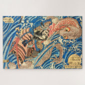 侍と戦うサラマンダー ジグソーパズル (横)