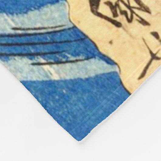 侍と戦うサラマンダー フリースブランケット (角)