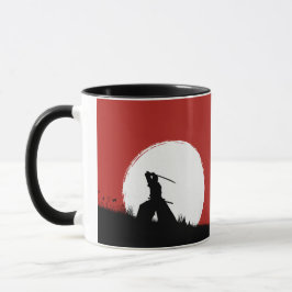 侍のシルエット 日の出 コーヒーマグ マグカップ