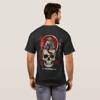 侍のドクロTシャツ - 暗い日本人戦士と Tシャツ