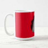 侍の兜を被ったドクロ コーヒーマグカップ (左)