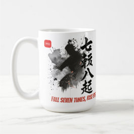 侍の墨絵 日本伝統の書道 武道デザイン コーヒーマグカップ