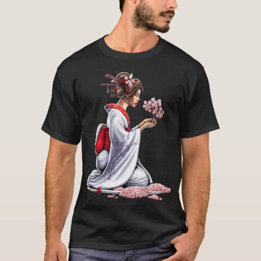 侍の女性 Tシャツ (正面)
