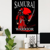 侍の戦士の刃:大胆な筆致の戦闘禁止 ポスター (ホームオフィス)