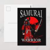 侍の戦士の刃:大胆な筆致の戦闘禁止 ポストカード (正面/裏面)