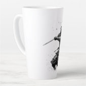 侍の戦士 アート陶器 カフェラテマグ (左アングル)