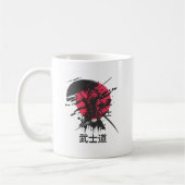 侍の武士マグカップ – 武士道コードデザイン コーヒーマグカップ (左)