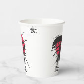 侍の武士マグカップ - 武士道コードデザイン 紙コップ (左)