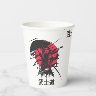 侍の武士マグカップ - 武士道コードデザイン 紙コップ
