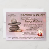 侍の禅ストーン独身最後の夜カスタマイズ可能 招待状 (正面)