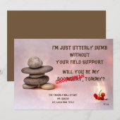 侍の禅石 グルームズマンカスタマイズ可能 招待状 (正面/裏面)