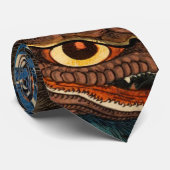 侍の蛇と戦う ネクタイ (ロール)