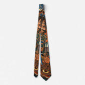 侍の蛇と戦う ネクタイ (裏面)