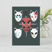 侍カタナの侍マスク 招待状 (スタンド正面)