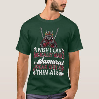 侍カタナ日本の戦闘侍 Tシャツ