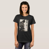侍キャットウォリアー浮世絵画猫サムライ Tシャツ (正面フル)