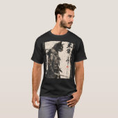 侍キャットウォリアー浮世絵画猫サムライ Tシャツ (正面フル)