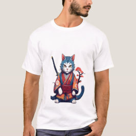 侍サムライ猫忍者戦士Tシャツ Tシャツ