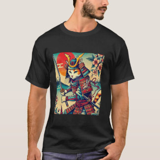 侍サムライ 猫 ニンジャ キャット 1 Tシャツ