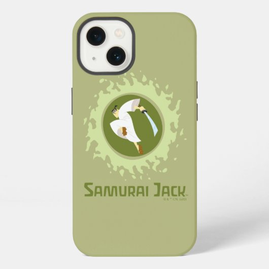 侍ジャックの飛躍グラフィック iPhoneケース (裏面)