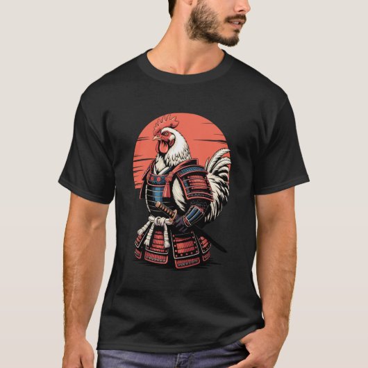 侍ニワトリ カタナ 剣 鶏 Tシャツ (正面)