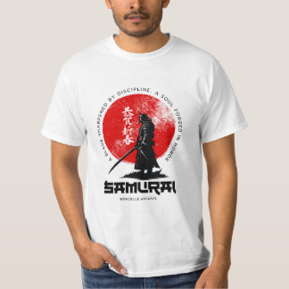 侍プリントコットンTシャツ - 大胆でスタイリッシュ Tシャツ