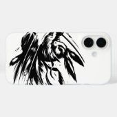 侍兎ブラックインク戦士ウサギ Case-Mate iPhoneケース (裏面 (横))