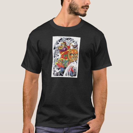 侍戦士タトゥーデザイン Tシャツ (正面)