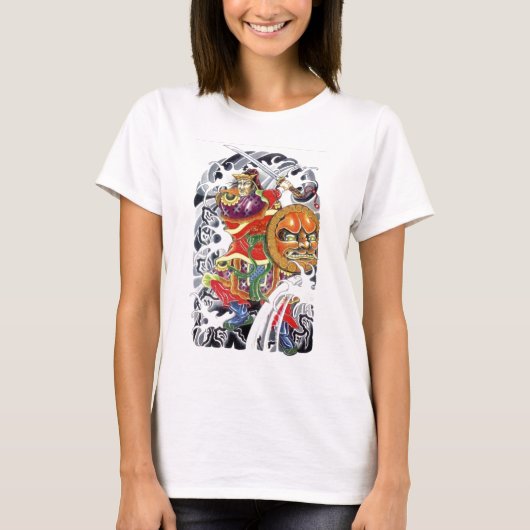 侍戦士タトゥーデザイン Tシャツ (正面)