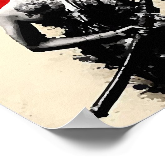 侍日本の刀抽象芸術ポスター ポスター (角)