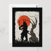 侍日本の士日本剣士 ポストカード (正面/裏面)