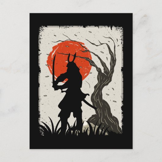 侍日本の士日本剣士 ポストカード (正面)