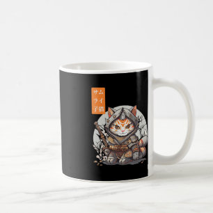 侍日本の戦士かわいい猫アニメ愛好家 コーヒーマグカップ