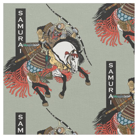 侍日本の馬 ファブリック (クローズアップ)