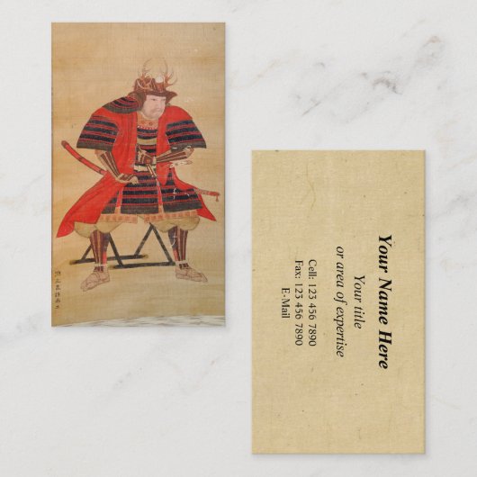 侍日本の 名刺 (正面/裏面)