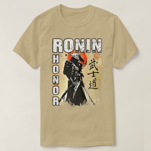 侍浪人麦藁剣士ジャパ Tシャツ (デザイン正面)