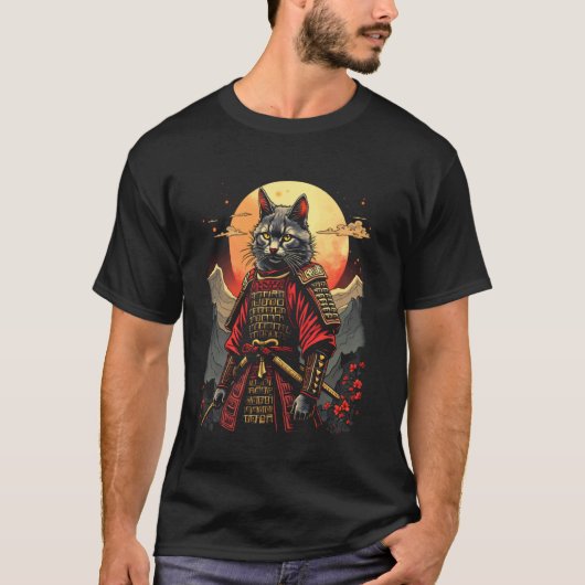侍猫月 Tシャツ (正面)