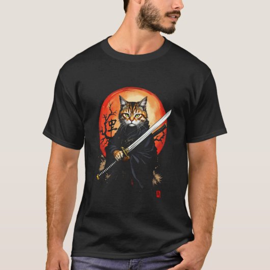 侍猫 Tシャツ (正面)