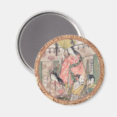 侍秀吉と妻の喜多川歌麿 マグネット (正面/裏面)