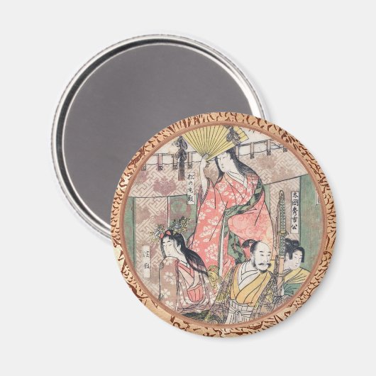侍秀吉と妻の喜多川歌麿 マグネット (正面/裏面)