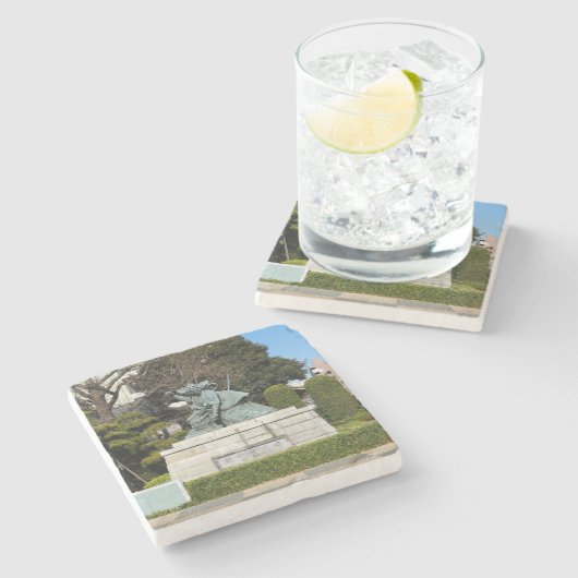 侍鎌倉権五郎景正歌舞伎像 ストーンコースター (横)