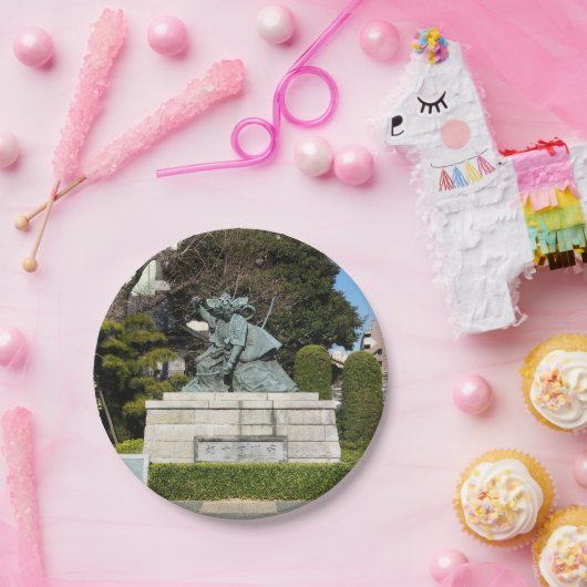 侍鎌倉権五郎景正歌舞伎像 ペーパープレート (パーティー)