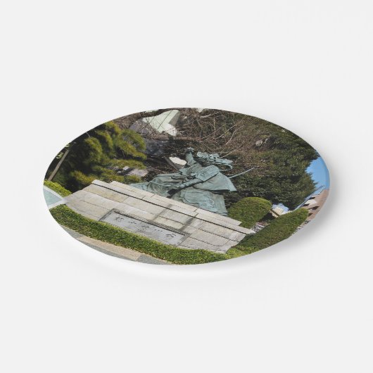 侍鎌倉権五郎景正歌舞伎像 ペーパープレート (アングル)