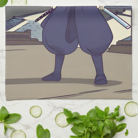 侍 キッチンタオル (折り畳み)